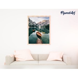 Peinture par numéro barque et lac de .