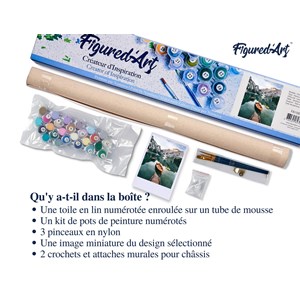 Peinture par numéro barque et lac de .