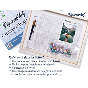 Peinture par numéro barque et lac de .