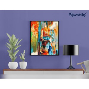 Peinture par numéro beauté en couleurs