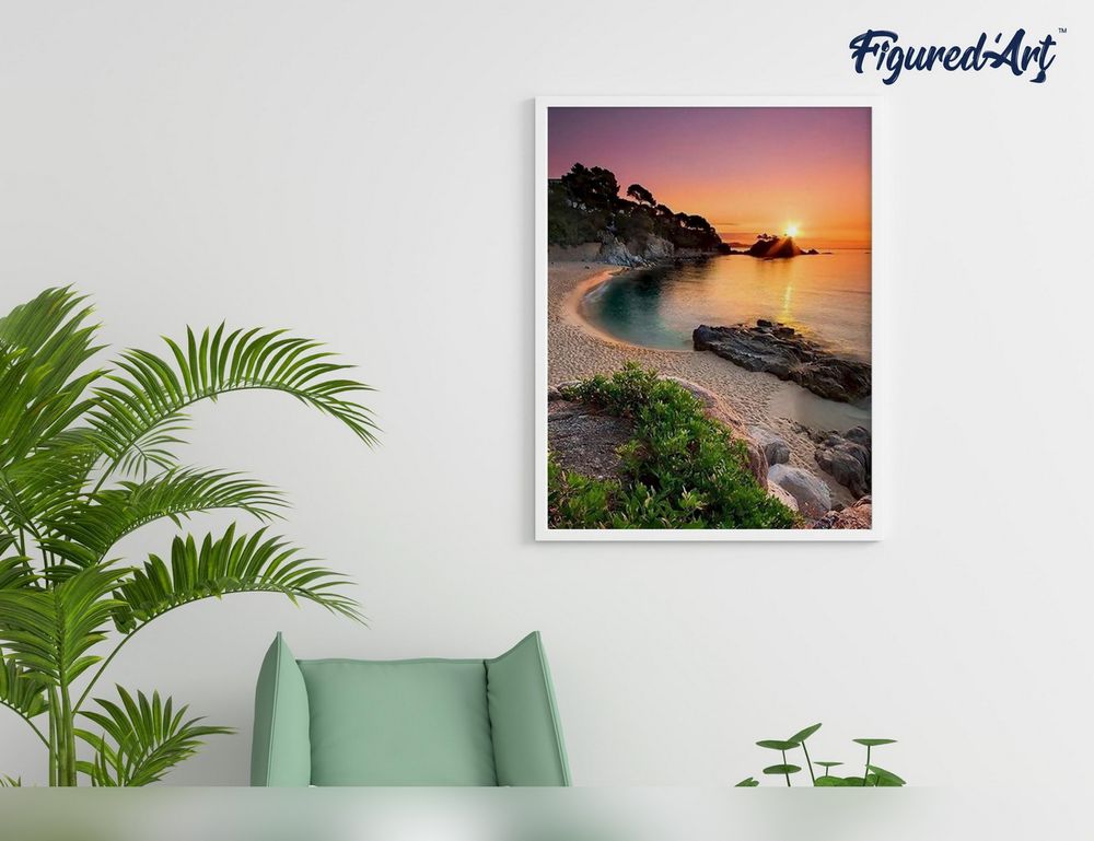 Peinture Au Numéro Peinture Par Numero Paysage Pour Adulte Enfant-Plage U00c0 L'Aube-Kits De Numero Maison