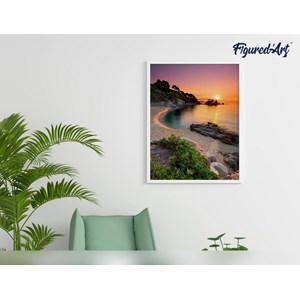 Peinture par numéro plage au crépuscule