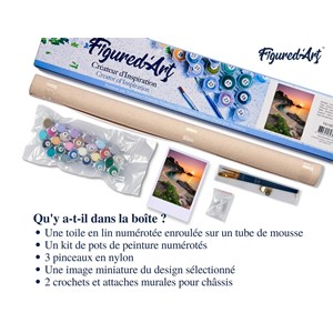 Peinture par numéro plage au crépuscule