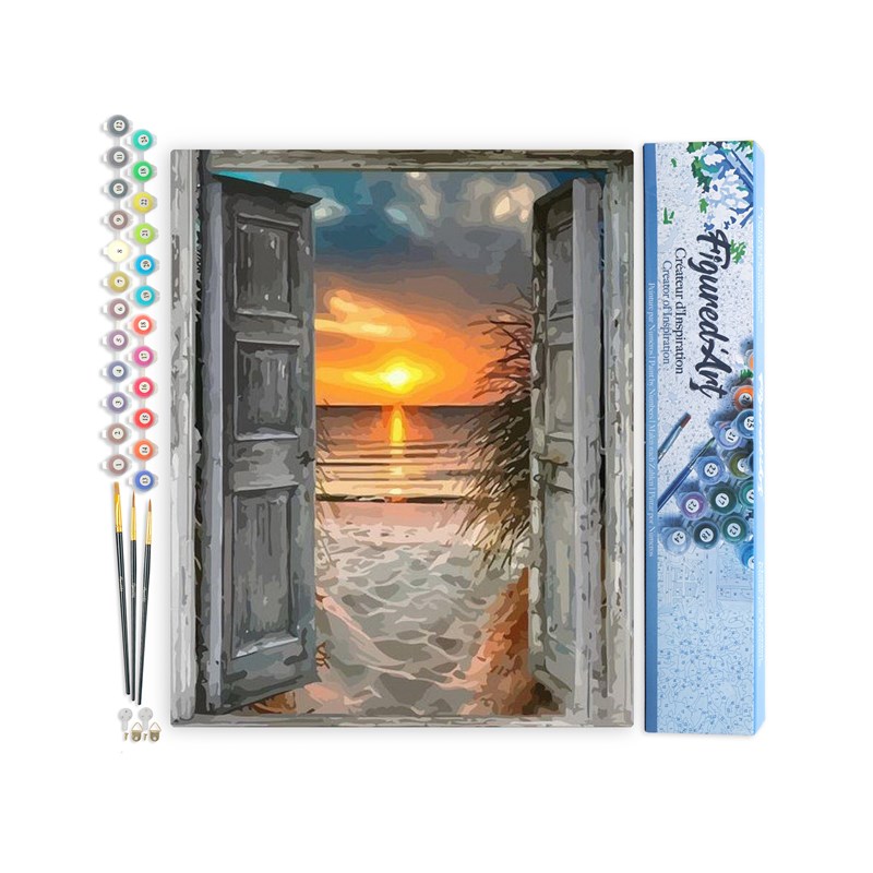 Peinture par numéro porte sur la mer