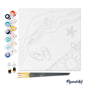 Mini peinture par numéro a la plage