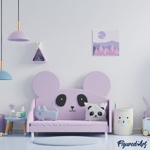 Mini peinture par numéro forêt de sapins