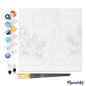Mini peinture par numéro paris au soleil