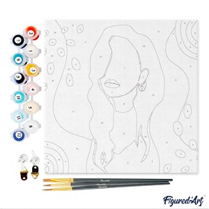 Mini peinture par numéro femme songeuse