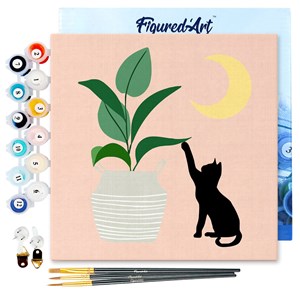 Mini peinture par numéro chaton et .