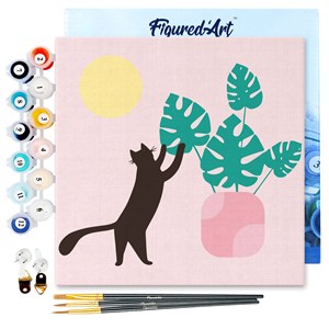 Mini peinture par numéro chaton et .