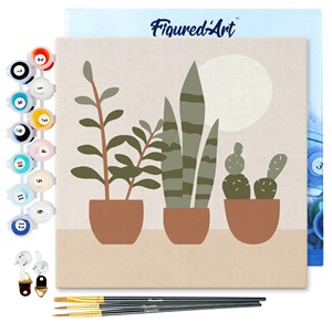 Mini peinture par numéro plantes grasses