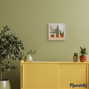 Mini peinture par numéro plantes grasses