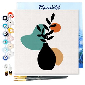 Mini peinture par numéro plante et vase.