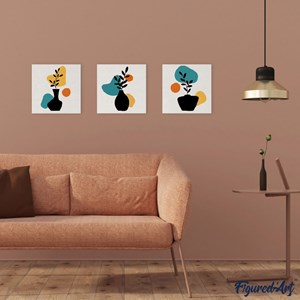 Mini peinture par numéro plante et vase.