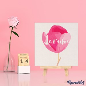 Mini peinture par numéro je t'aime