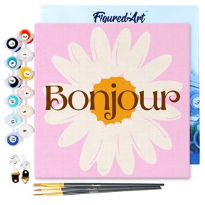 Mini peinture par numéro bonjour
