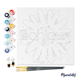 Mini peinture par numéro bonjour