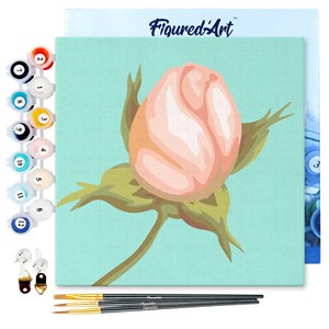 Mini peinture par numéro fleur en bouton