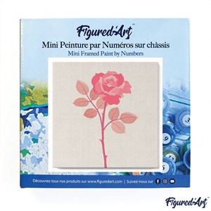 Mini peinture par numéro rose sur tige