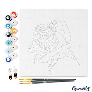 Mini peinture par numéro corolle de rose