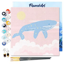 Mini peinture par numéro baleine à bosse