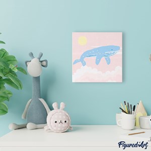 Mini peinture par numéro baleine à bosse