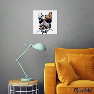 Mini peinture par numéro chien au cigare