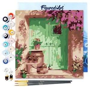 Mini peinture par numéro entrée fleurie