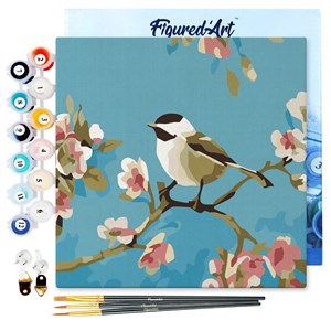 Mini peinture par numéro oiseau et .