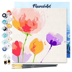 Mini peinture par numéro fleurs en .