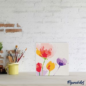 Mini peinture par numéro fleurs en .