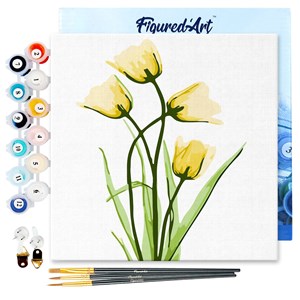 Mini peinture par numéro jolies fleurs .