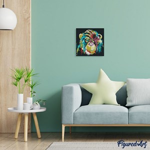 Mini peinture par numéro babouin pop art