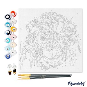 Mini peinture par numéro babouin pop art