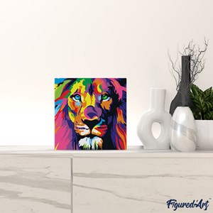 Mini peinture par numéro lion pop art