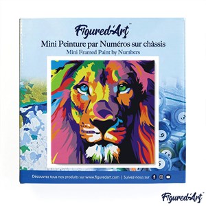Mini peinture par numéro lion pop art