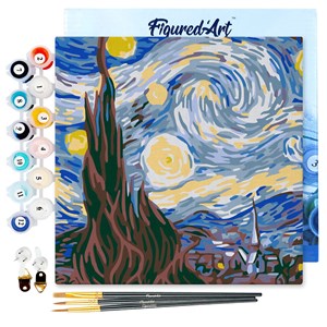 Mini peinture par numéro van gogh nuit .