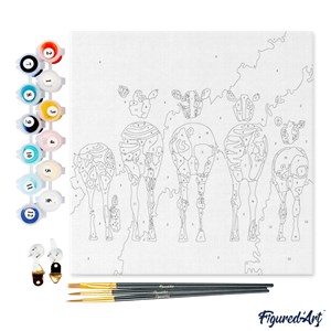 Mini peinture par numéro zèbres de dos