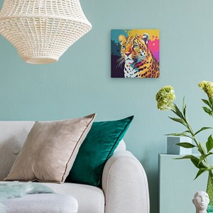 Mini peinture par numéro léopard .