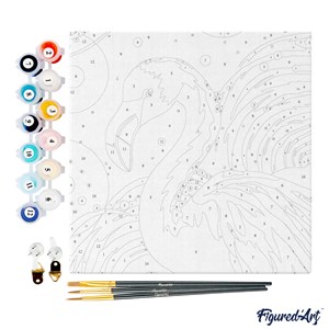 Mini peinture par numéro flamant rose .