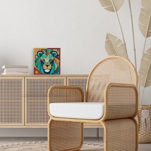 Mini peinture par numéro lion art déco