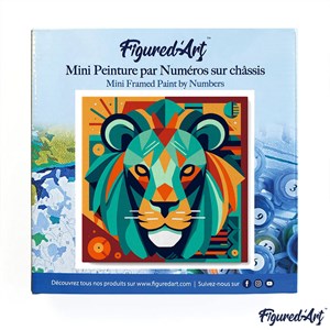 Mini peinture par numéro lion art déco