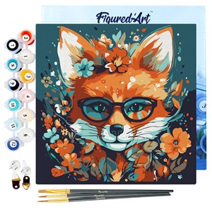 Mini peinture par numéro renard .