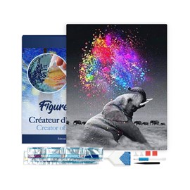 Broderie diamant eléphant et couleurs