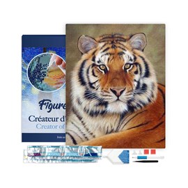 Broderie diamant regard de tigre