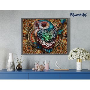 Diamond painting chouette précieuse