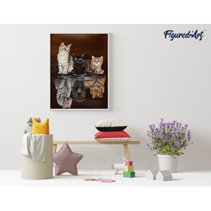 Diamond painting reflets chatons