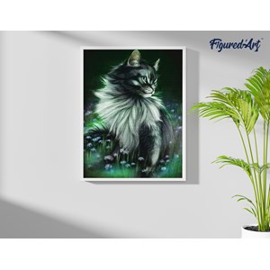 Diamond painting joli chat