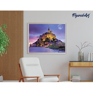 Broderie diamant le mont saint michel