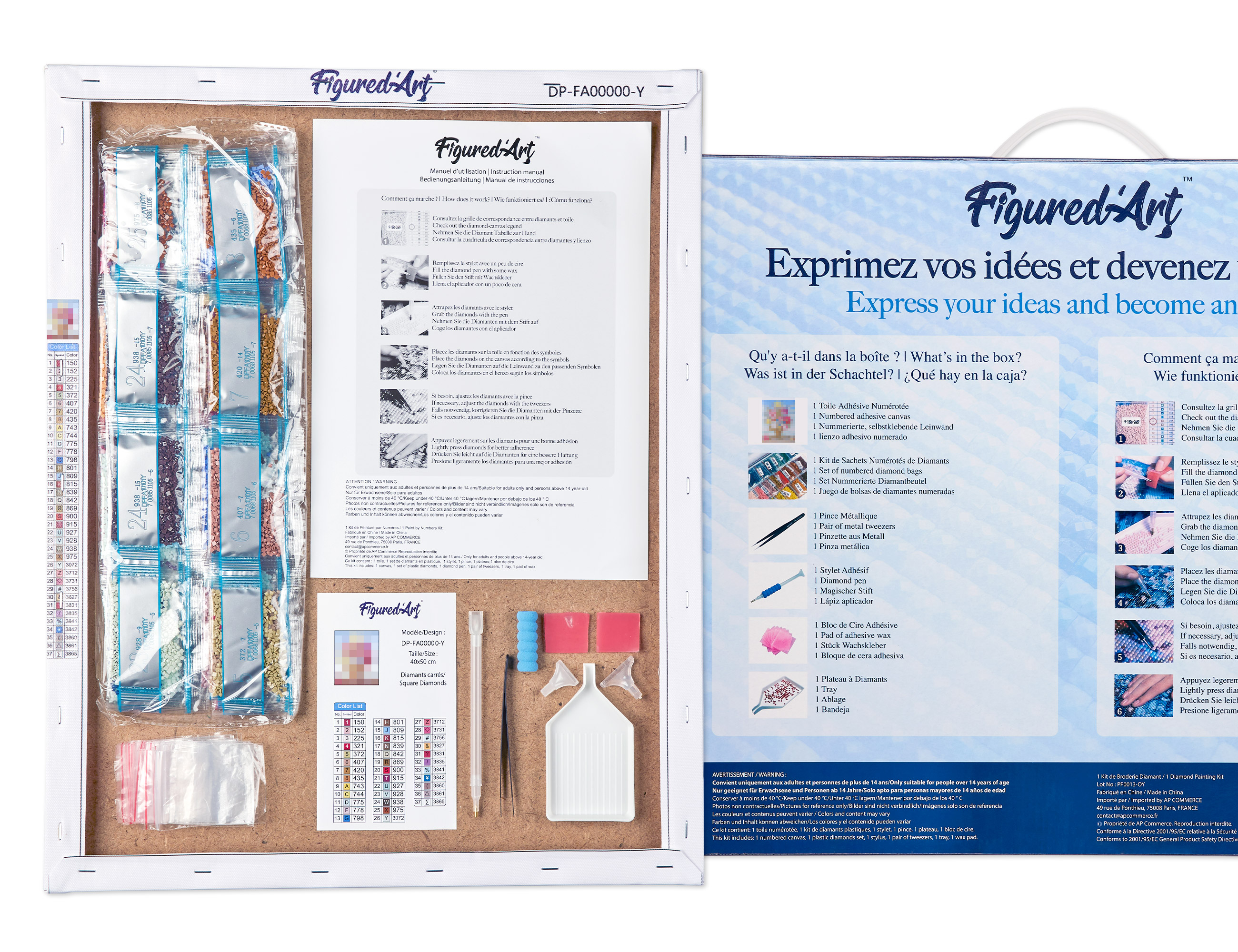 Broderie Diamant Plein Grenouille, Toilette Broderie Diamant Adultes